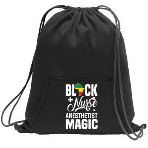 Black Nurse Anesthetist Magic CRNA African American Pride Sweatshirt Cinch Pack Bag