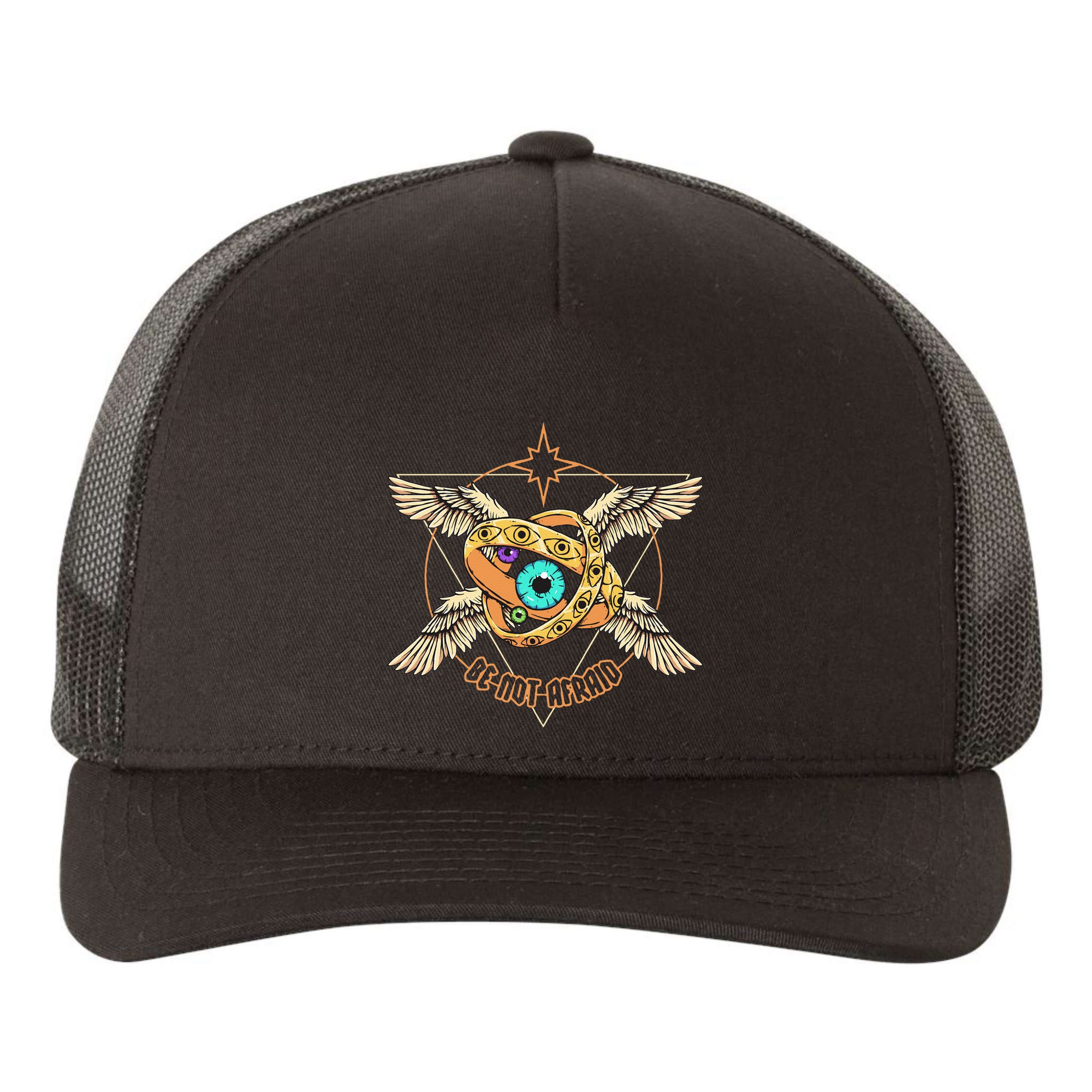 Be Not Afraid Biblically Accurate Angels Seraph Ophanim Yupoong Adult 5-Panel Trucker Hat