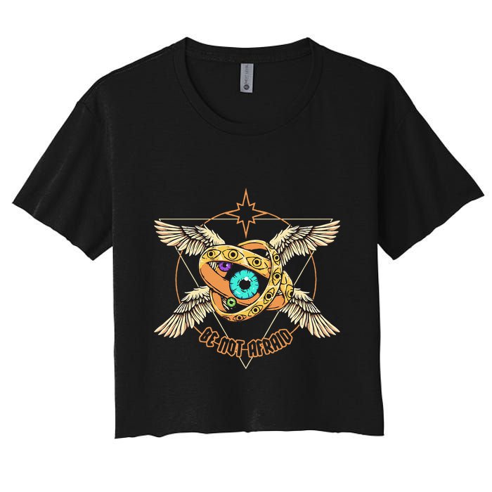 Be Not Afraid Biblically Accurate Angels Seraph Ophanim Women's Crop Top Tee