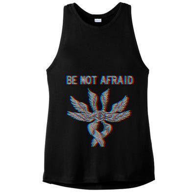 Be Not Afraid Biblically Accurate Angel Seraphim Glitch Ladies PosiCharge Tri-Blend Wicking Tank