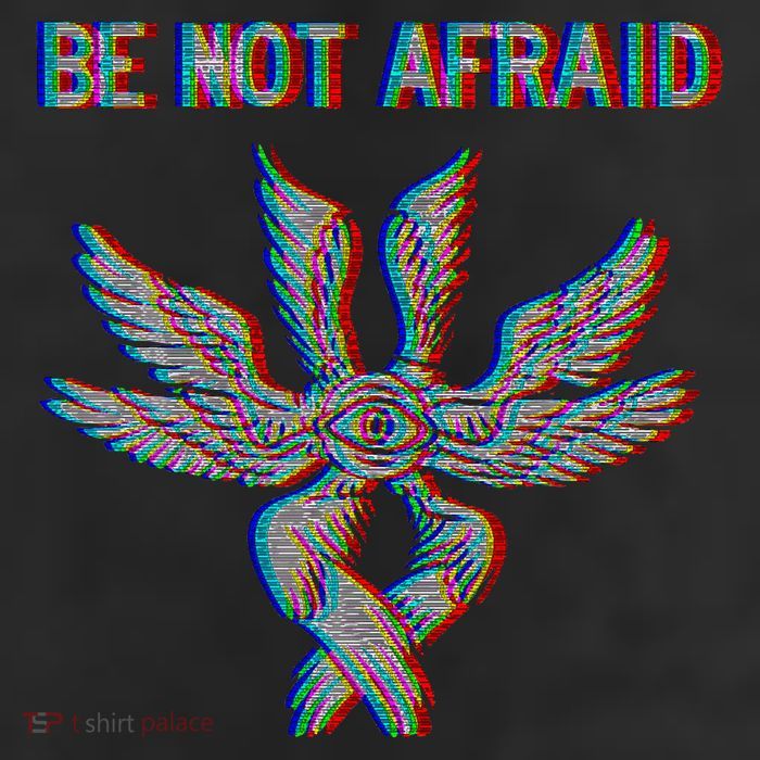 Be Not Afraid Biblically Accurate Angel Seraphim Glitch 7 Panel Mesh Trucker Snapback Hat