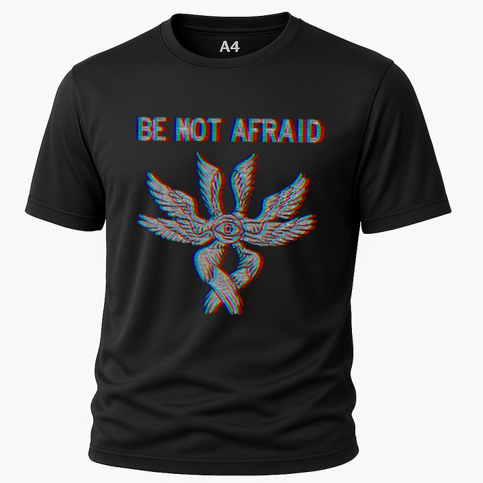 Be Not Afraid Biblically Accurate Angel Seraphim Glitch Cooling Performance Crew T-Shirt