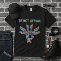 Be Not Afraid Biblically Accurate Angel Seraphim Glitch Tall T-Shirt