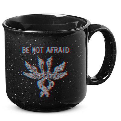 Be Not Afraid Biblically Accurate Angel Seraphim Glitch 15oz Campfire Ceramic Mug