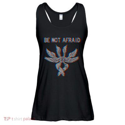 Be Not Afraid Biblically Accurate Angel Seraphim Glitch Ladies Essential Flowy Tank