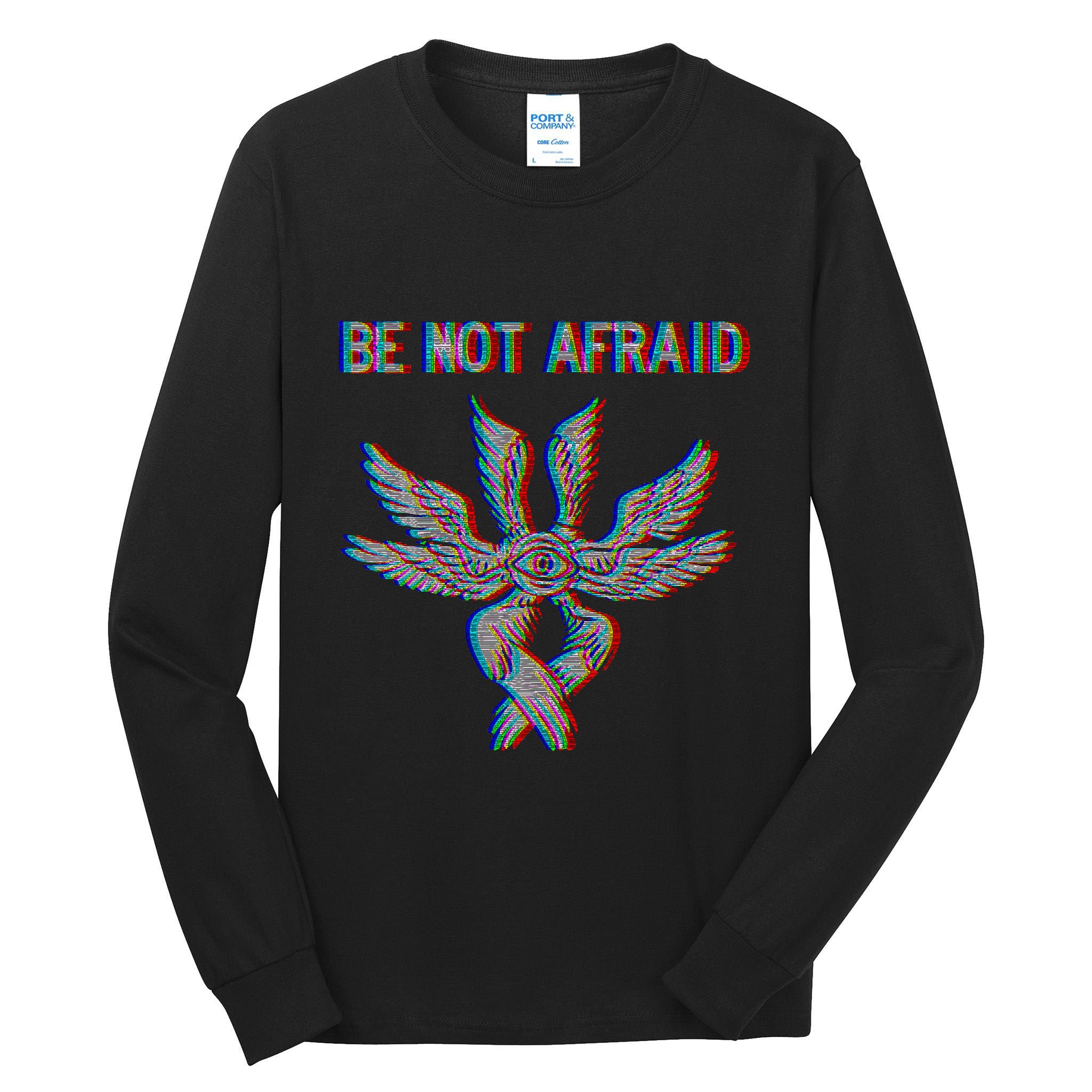 Be Not Afraid Biblically Accurate Angel Seraphim Glitch Tall Long Sleeve T-Shirt