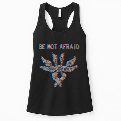Be Not Afraid Biblically Accurate Angel Seraphim Glitch Womens Tank Top