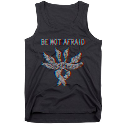 Be Not Afraid Biblically Accurate Angel Seraphim Glitch Tank Top