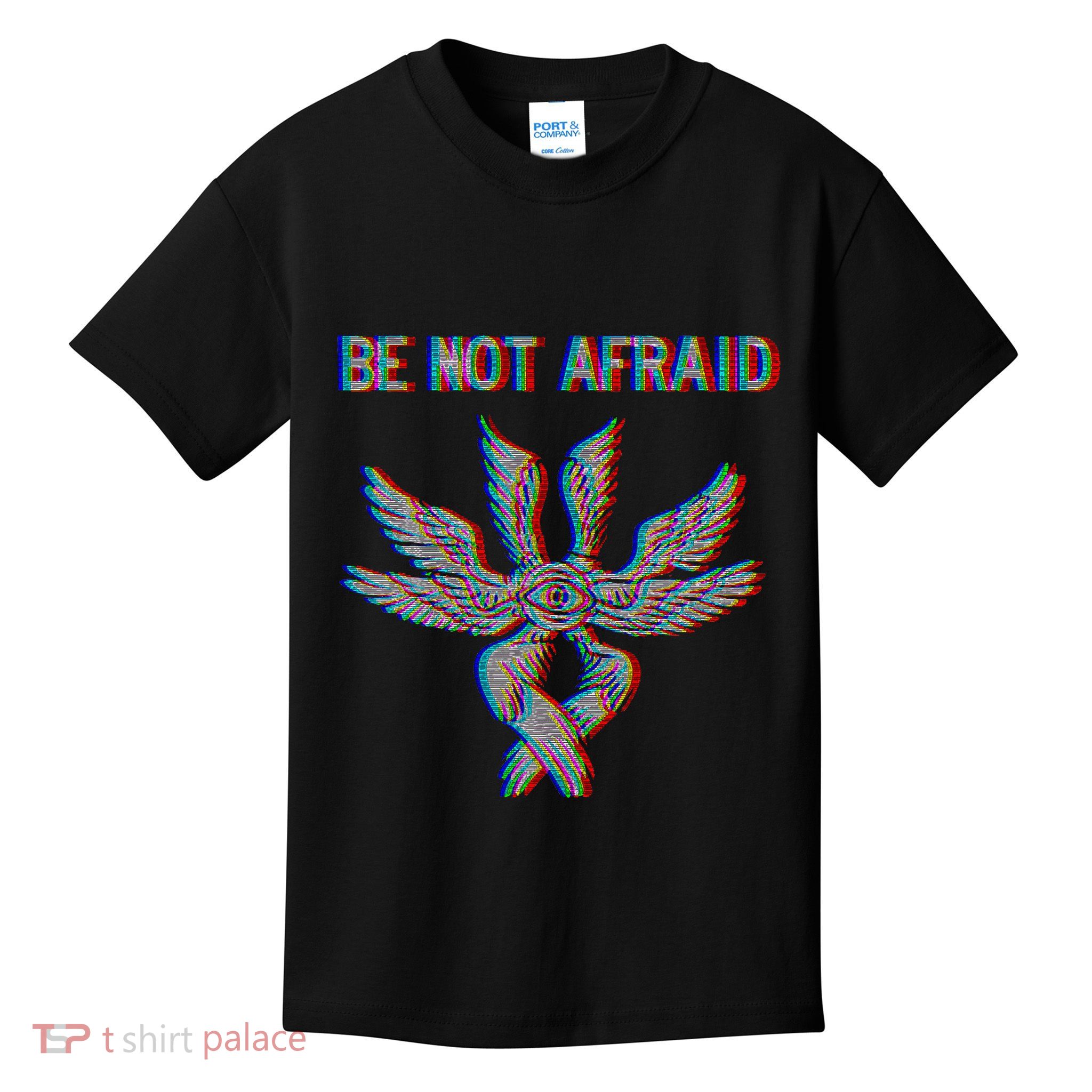 Be Not Afraid Biblically Accurate Angel Seraphim Glitch Kids T-Shirt
