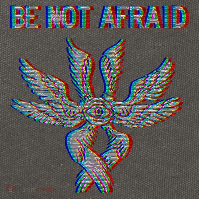 Be Not Afraid Biblically Accurate Angel Seraphim Glitch Cotton Canvas Backpack