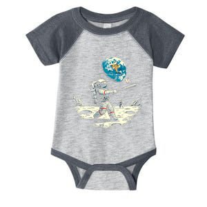 Baseball Novelty Astronaut Funny Baseball Infant Baby Jersey Bodysuit