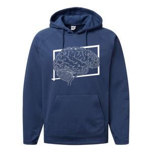 Brain Neuroscience Anatomy Neurosurgeon Nurse Neurologist Gift Performance Fleece Hoodie