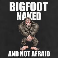 Bigfoot Naked And Not Afraid 7 Panel Mesh Trucker Snapback Hat