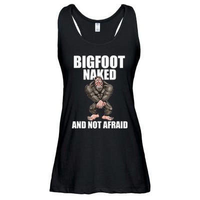 Bigfoot Naked And Not Afraid Ladies Essential Flowy Tank