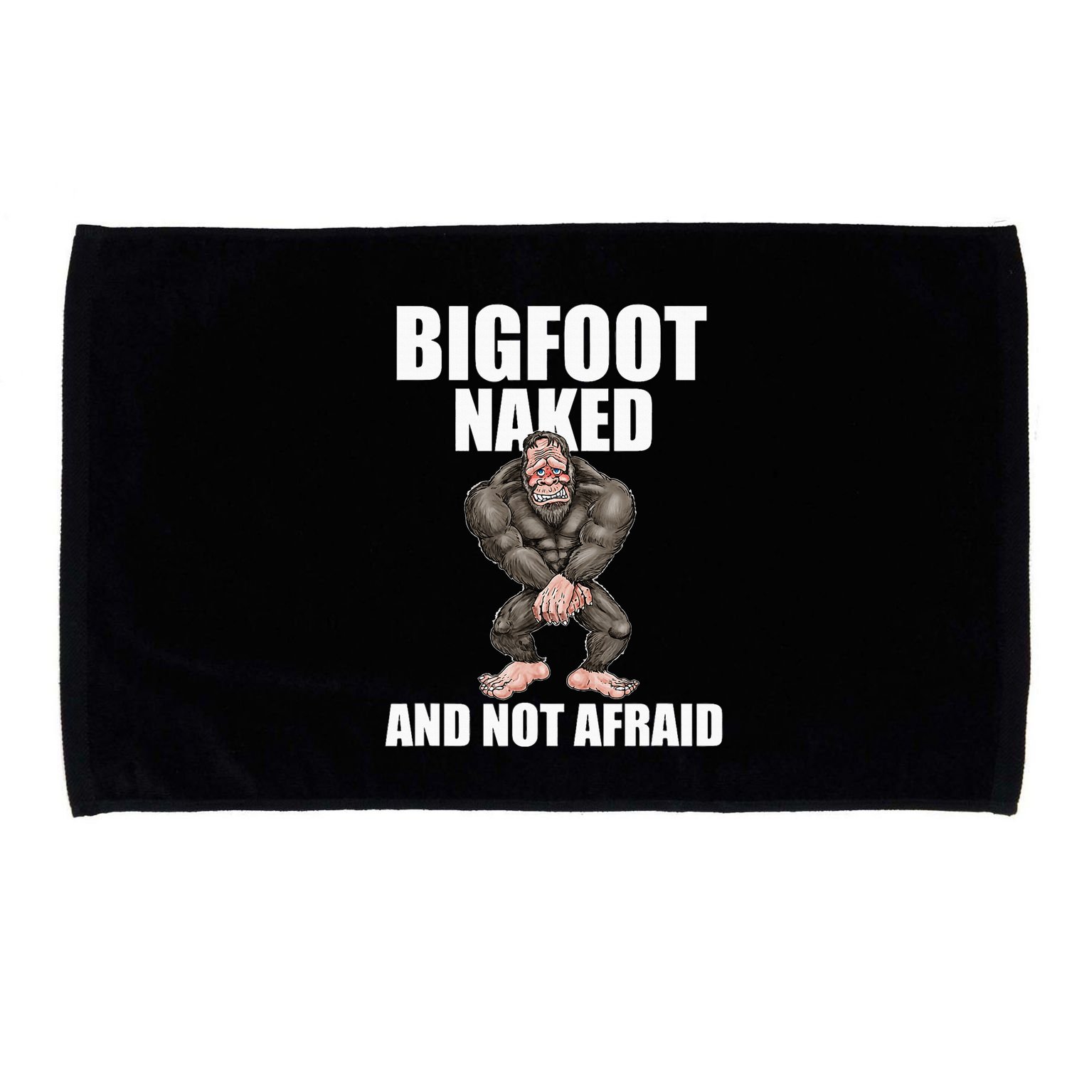 Bigfoot Naked And Not Afraid Microfiber Hand Towel