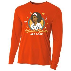 Black Nurses Are Dope Black Mom Nurse Black Wife Nurse Rn Gift Cooling Performance Long Sleeve Crew