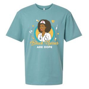 Black Nurses Are Dope Black Mom Nurse Black Wife Nurse Rn Gift Sueded Cloud Jersey T-Shirt