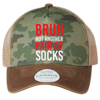 Bruh Not Another Pair Of Socks Meme Funny Saying Christmas Legacy Tie Dye Trucker Hat