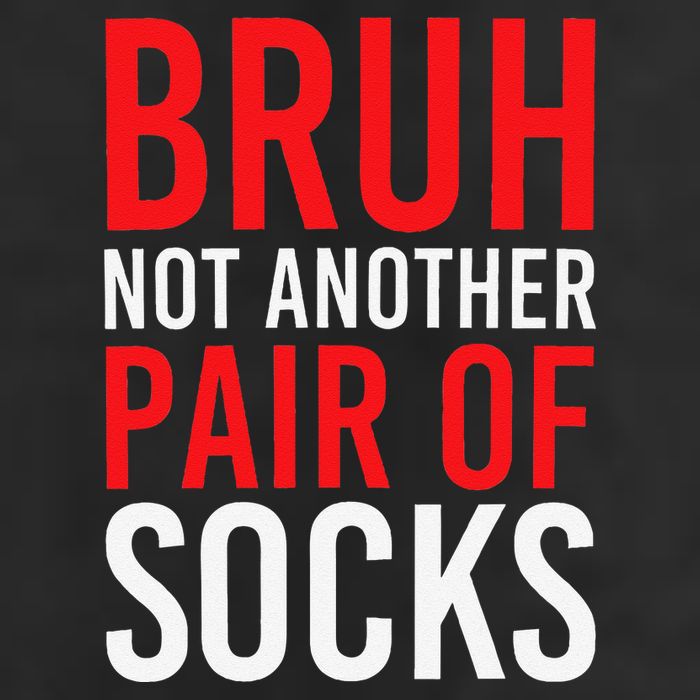 Bruh Not Another Pair Of Socks Meme Funny Saying Christmas 25L Jumbo Tote