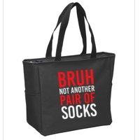 Bruh Not Another Pair Of Socks Meme Funny Saying Christmas Zip Tote Bag