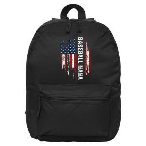 Baseball Nana American Flag Grandma Grandson 4th Of July 16 in Basic Backpack