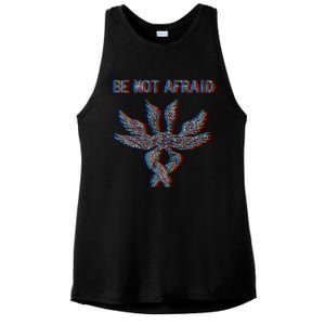 Be Not Afraid Biblically Accurate Angel Seraphim Glitch Ladies PosiCharge Tri-Blend Wicking Tank