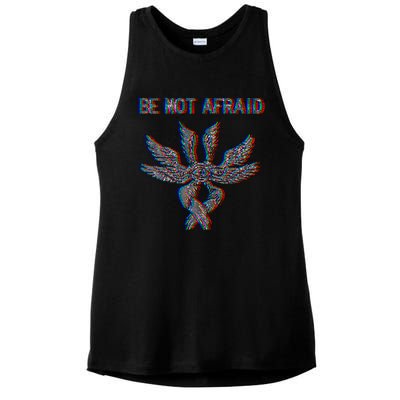 Be Not Afraid Biblically Accurate Angel Seraphim Glitch Ladies PosiCharge Tri-Blend Wicking Tank