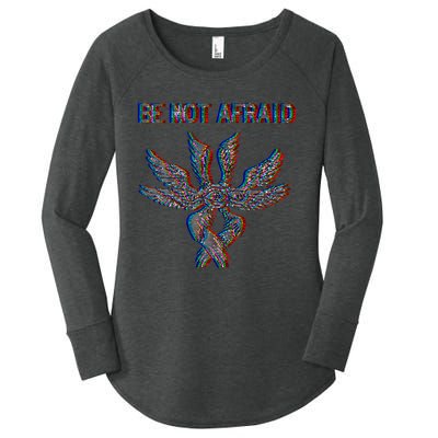 Be Not Afraid Biblically Accurate Angel Seraphim Glitch Women's Perfect Tri Tunic Long Sleeve Shirt