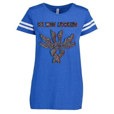 Be Not Afraid Biblically Accurate Angel Seraphim Glitch Enza Ladies Jersey Football T-Shirt