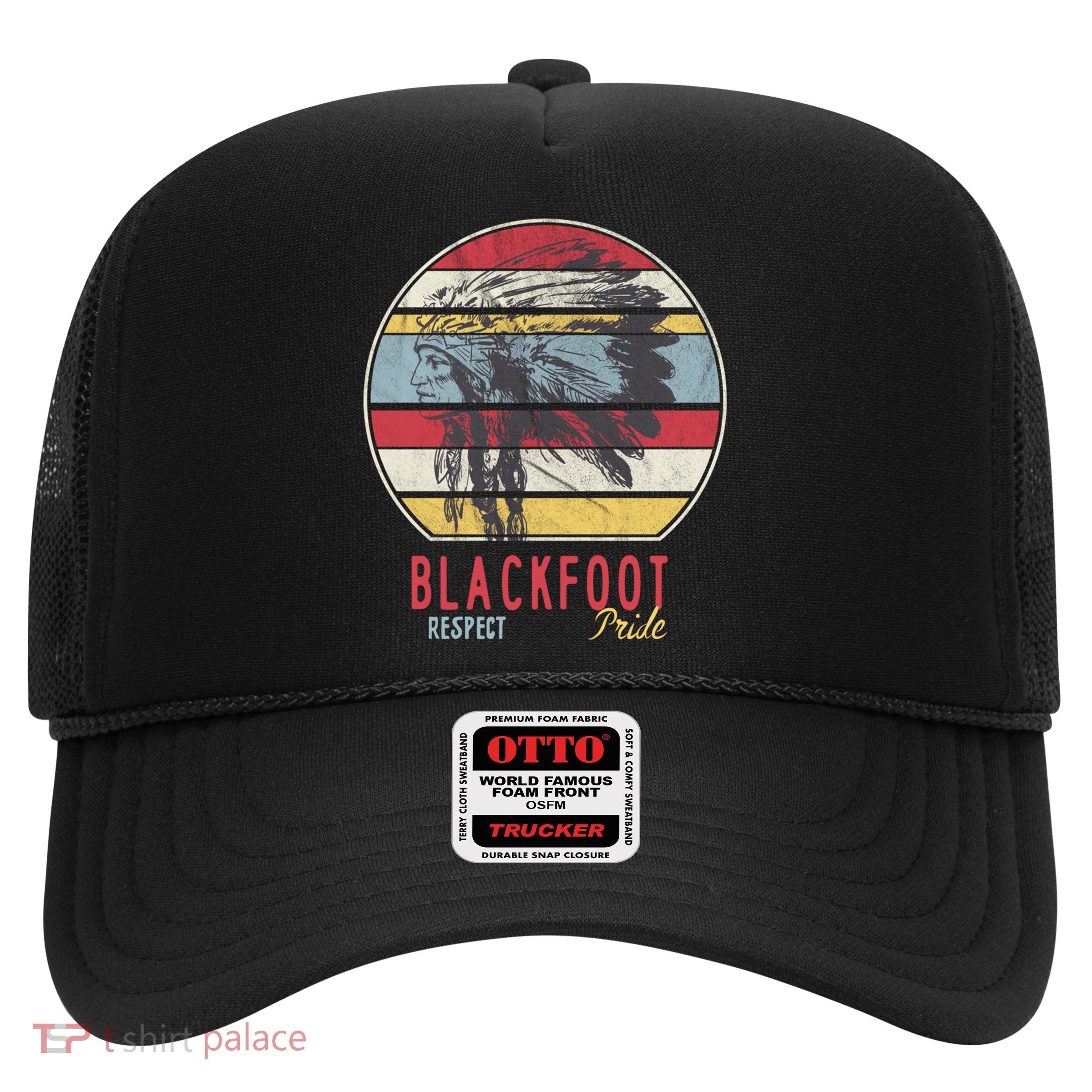 Blackfoot Native American Indian Tribe Respect Pride Retro Funny Gift Trucker Hat
