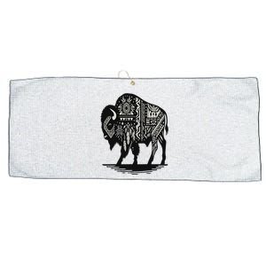 Bison Native American Large Microfiber Waffle Golf Towel