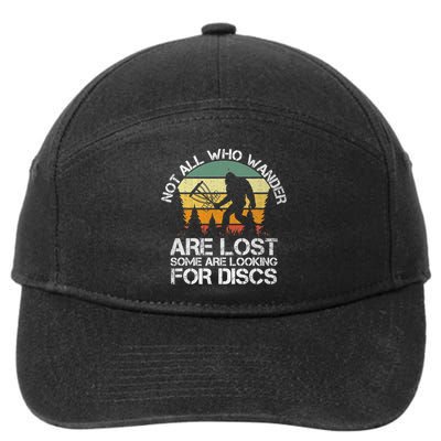 Bigfoot Not All Who Wander Are Lost Some Looking For Discs 7-Panel Snapback Hat