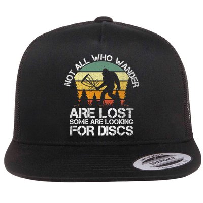 Bigfoot Not All Who Wander Are Lost Some Looking For Discs Flatbill Hat