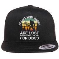 Bigfoot Not All Who Wander Are Lost Some Looking For Discs Flat Bill Trucker Hat