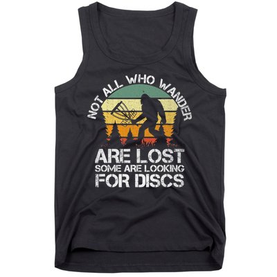 Bigfoot Not All Who Wander Are Lost Some Looking For Discs Tank Top