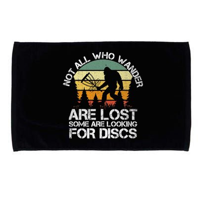 Bigfoot Not All Who Wander Are Lost Some Looking For Discs Microfiber Hand Towel