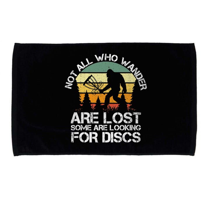 Bigfoot Not All Who Wander Are Lost Some Looking For Discs Microfiber Hand Towel
