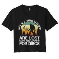 Bigfoot Not All Who Wander Are Lost Some Looking For Discs Crop Top