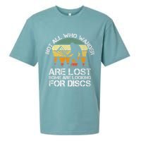 Bigfoot Not All Who Wander Are Lost Some Looking For Discs Sueded Cloud Jersey T-Shirt