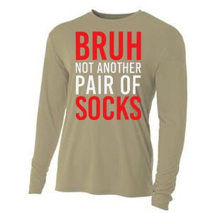 Bruh Not Another Pair Of Socks Meme Funny Saying Christmas Cooling Performance Long Sleeve Crew