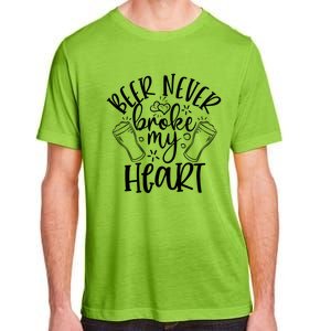 Beer Never Broke My Heart Funny Valentine's Day Meaningful Gift Adult ChromaSoft Performance T-Shirt