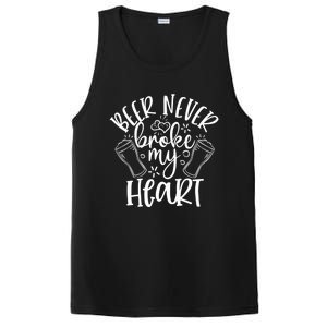 Beer Never Broke My Heart Funny Valentine's Day Meaningful Gift PosiCharge Competitor Tank