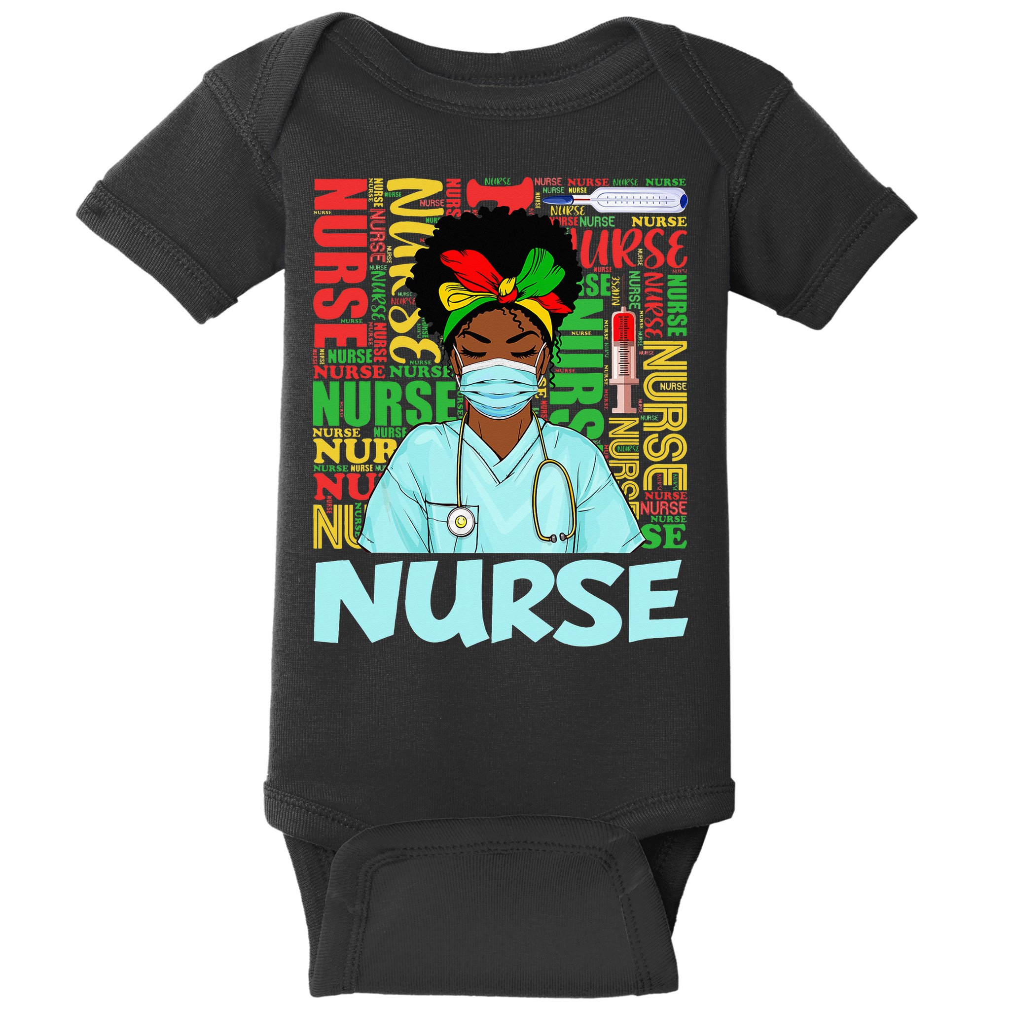 Black Nurse Black History Juneteenth Melanin Baby Bodysuit