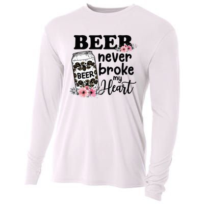 Beer Never Broke My Heart for a Beer Lady Lovers Cooling Performance Long Sleeve Crew