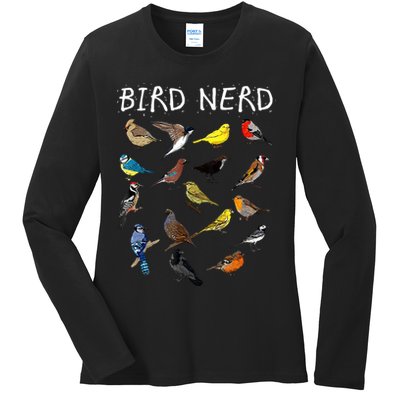 Bird Nerd Ladies Long Sleeve Shirt