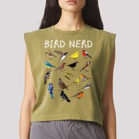 Bird Nerd Garment-Dyed Women's Muscle Tee