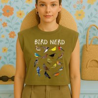 Bird Nerd Garment-Dyed Women's Muscle Tee
