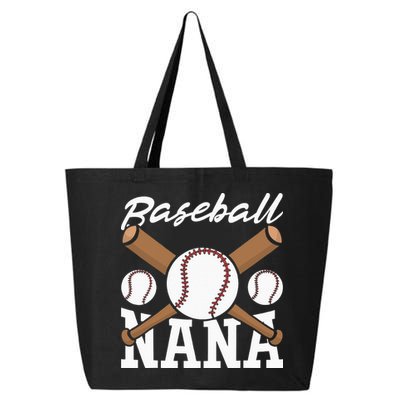Baseball Nana Batter Sport Baseball Player Grandma Baseball 25L Jumbo Tote