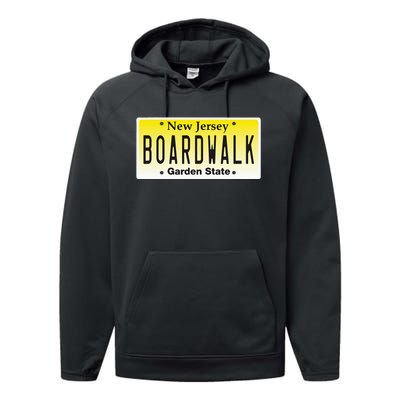 Boardwalk Nj Beach Town New Jersey Vacation Performance Fleece Hoodie