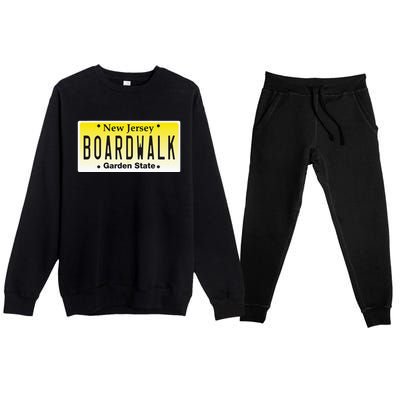 Boardwalk Nj Beach Town New Jersey Vacation Premium Crewneck Sweatsuit Set